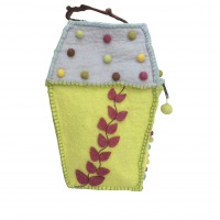  Filzhaus und Tasche hellgrün