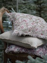  Leinen Kissen Chamois rot