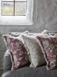  Leinen Kissen Chamois rot