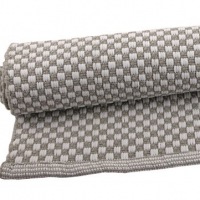  Poly-Läufer Pepita platin/weiss, 70 x 190 cm