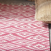  Läufer Apache, 70 x 200 cm, pink/weiss