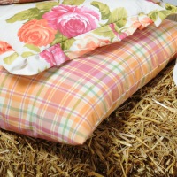  Lazis Karo orangepink Kissen, 50x50 cm