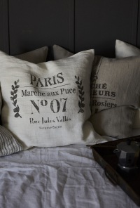  Leinenkissen Marché aux Puces, 50 x 50 cm