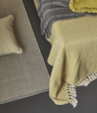  Läufer Dots, 70 x 200 cm, grau/altweiss