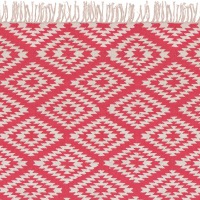  Läufer klein Apache, 55 x 120 cm,  pink/weiss