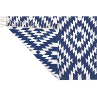  Läufer klein Apache, 55 x 120cm, navy/weiss