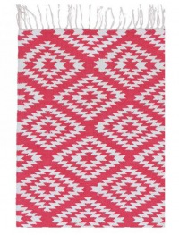  Läufer klein Apache, 55 x 120 cm,  pink/weiss