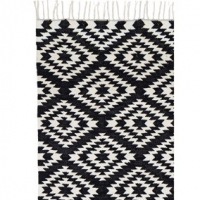 Läufer klein Apache, 55 x 120 cm, schwarz/weiss