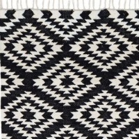  Teppich Apache, 140 x 200 cm, schwarz/weiss