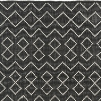  PET - Tunis Läufer  schwarz-ecru 60 x 90 cm