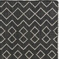  PET - Tunis Läufer  schwarz-ecru 70 x 140 cm