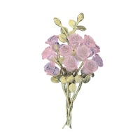  Botanica - Brosche Rosenbouquet rosa
