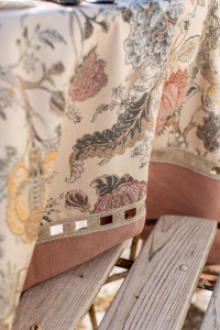  TISCHDECKE PFLEGELEICHT Fiori Pastello - 170 x 220 