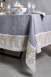  MANUFAKTUR  Tischdecke Venaria Grey Linen