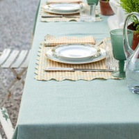  TISCHDECKE PFLEGELEICHT Nastri gelb