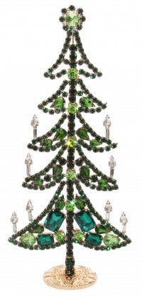  GABLONZER Weihnachtsbaum Bijouterie grün