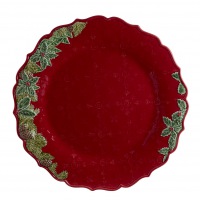  Majolika Roter Teller Natale