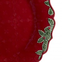  Majolika Roter Teller Natale