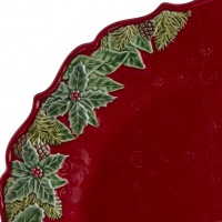  Majolika Roter Teller Natale