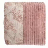  Plaid Flair Toile de Jouy rosa, 180 x 260 cm