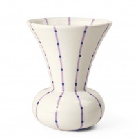  Vase Signatur No2 Flieder H 15 mit Arrangement Einsatz