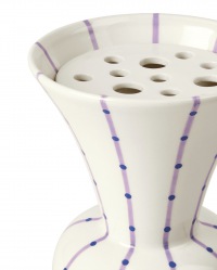  Vase Signatur No2 Flieder H 15 mit Arrangement Einsatz