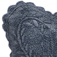  Velvet Samt Herzkissen Aurora dunkel-silber