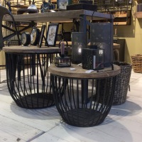  Beistelltisch Black Basket, schwarz