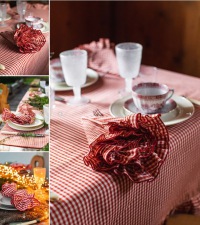  Dolomiti Serviette Vichy Karo rot