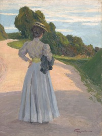  F. Eisengräber - Der Spaziergang (1907) Reproduktion