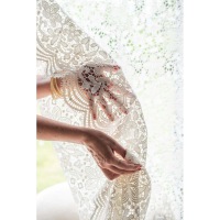  Ville delle Rose Gardine aus Spitze 135 X L290 cm 