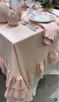  SERVIETTE Gitane Vichy Rosa Corallo