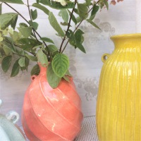  Bungalow Vase Vital Gelb, 36 cm