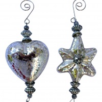  Baroque Weihnachtsschmuck Stern und Herz