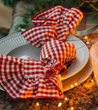  Dolomiti Serviette Vichy Karo rot