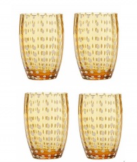  COLOUR und PERLES Gläser 4-er Set Honig