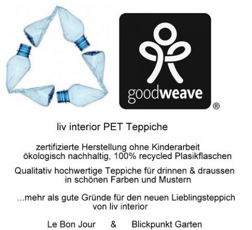  PET - Wik Läufer, in rosa - ecru  70 x 140 cm