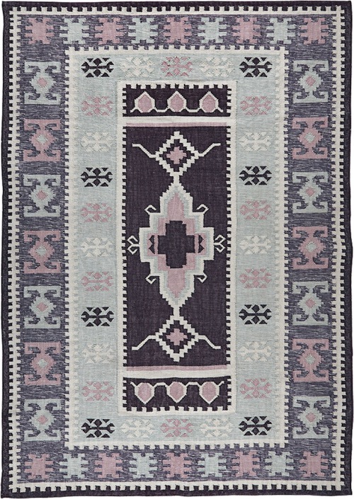  PET - Souk Kelim Teppich sage 200 x 300 cm