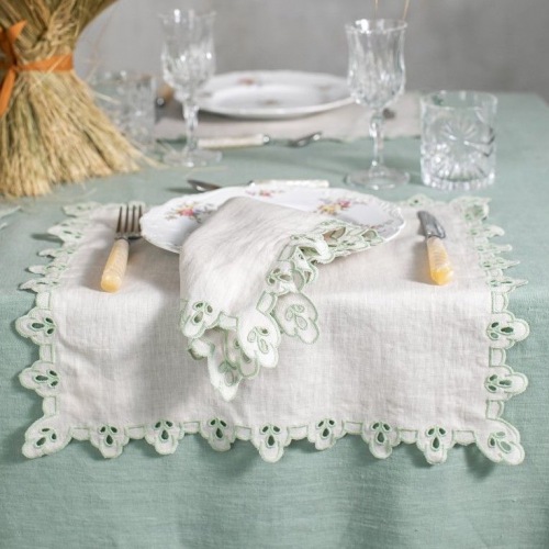  SERVIETTE und TISCHSET Amalfi salbei
