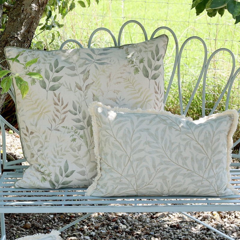  2er Set Kissen Blätterwerk