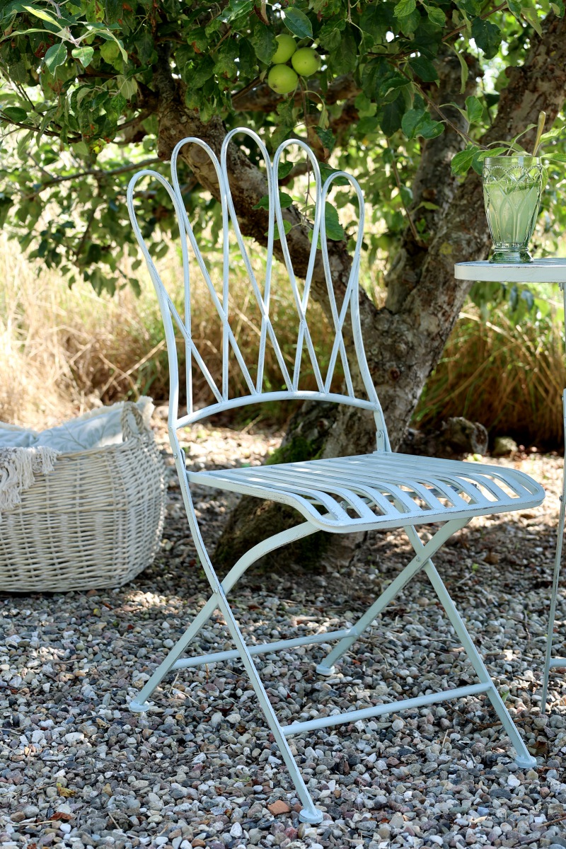  Set Tisch und 2 Stühle Normandie blau