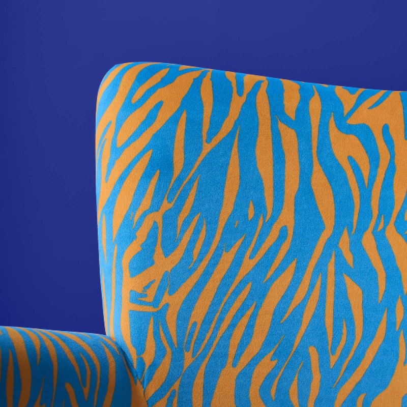  Sessel Zebra Blue Jungle