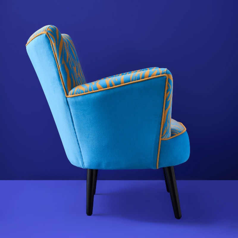  Sessel Zebra Blue Jungle