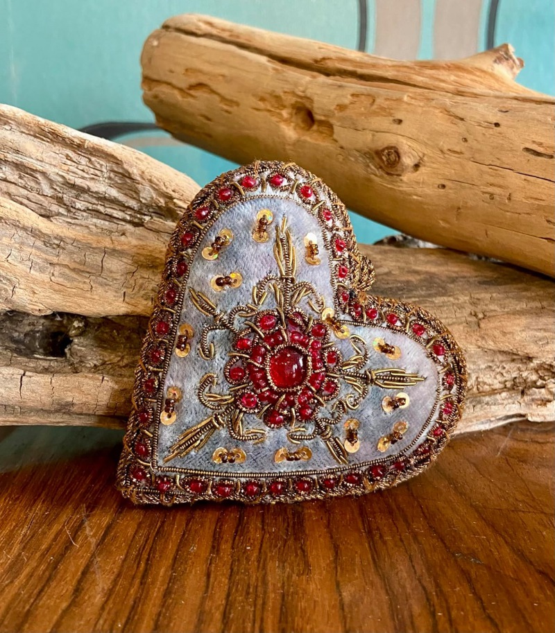  3er Set Herzen Nostalgischer Weihnachtsschmuck