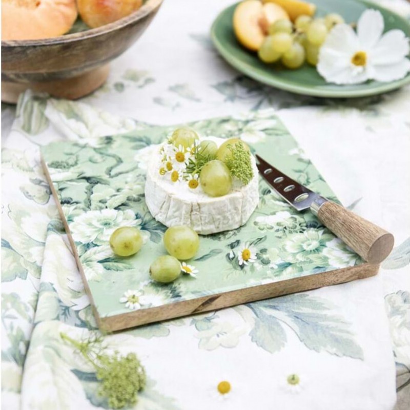  Schneidebrettchen und Messer Grünes Bouquet