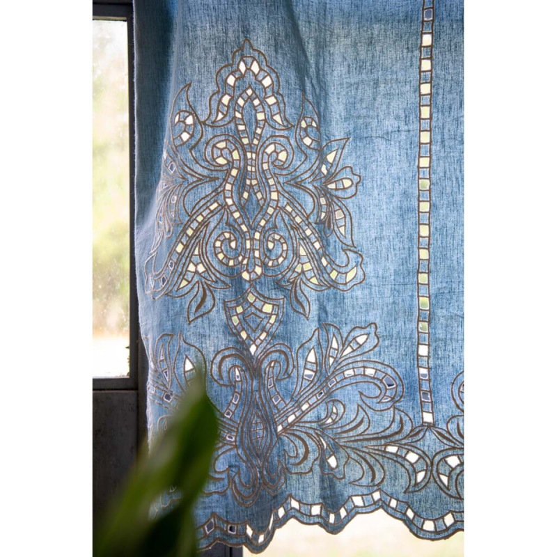  Kurzgardine Azzurro Caprese 90x140 cm blau