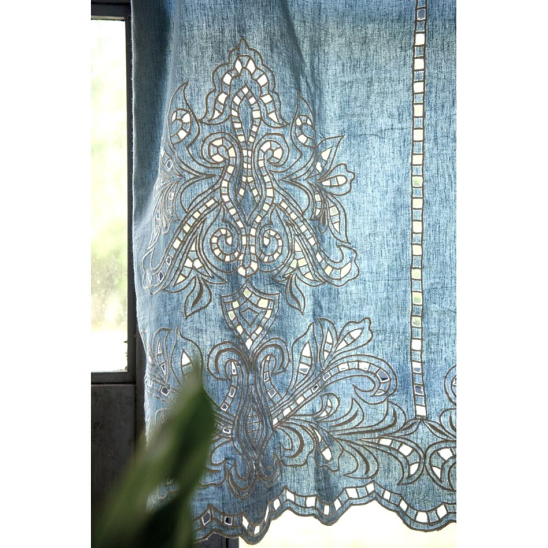  Kurzgardine Azzurro Caprese 90x140 cm blau