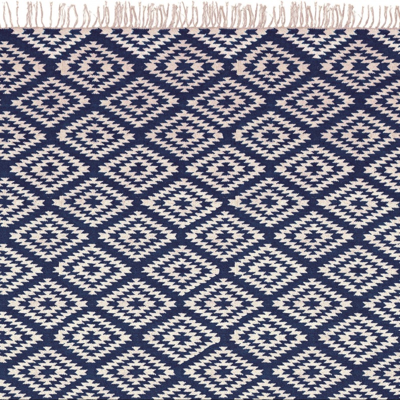  Läufer Apache, 70 x 200 cm, navy/weiss