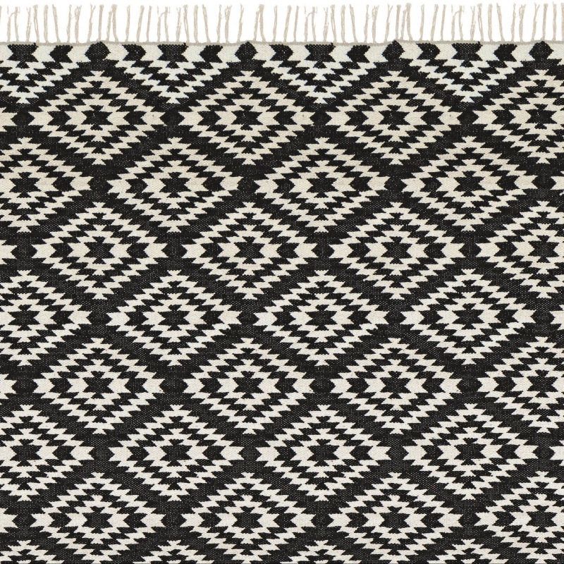  Läufer klein Apache, 55 x 120 cm, schwarz/weiss