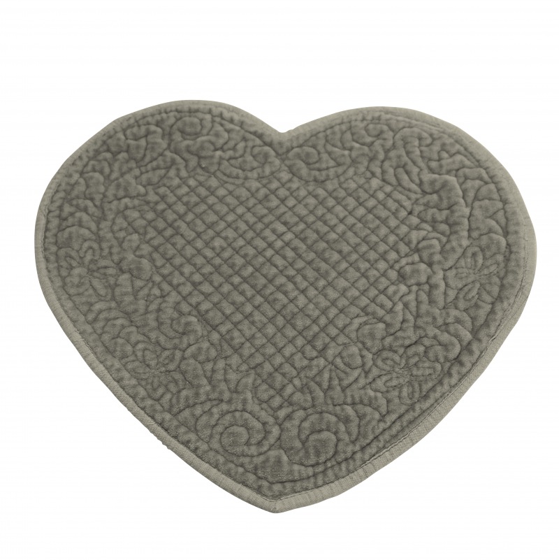  Kleines Herz-Set, Samt grau